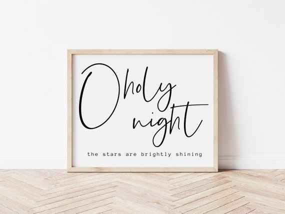 O Holy Night - Christmas Hymn Wall Sign