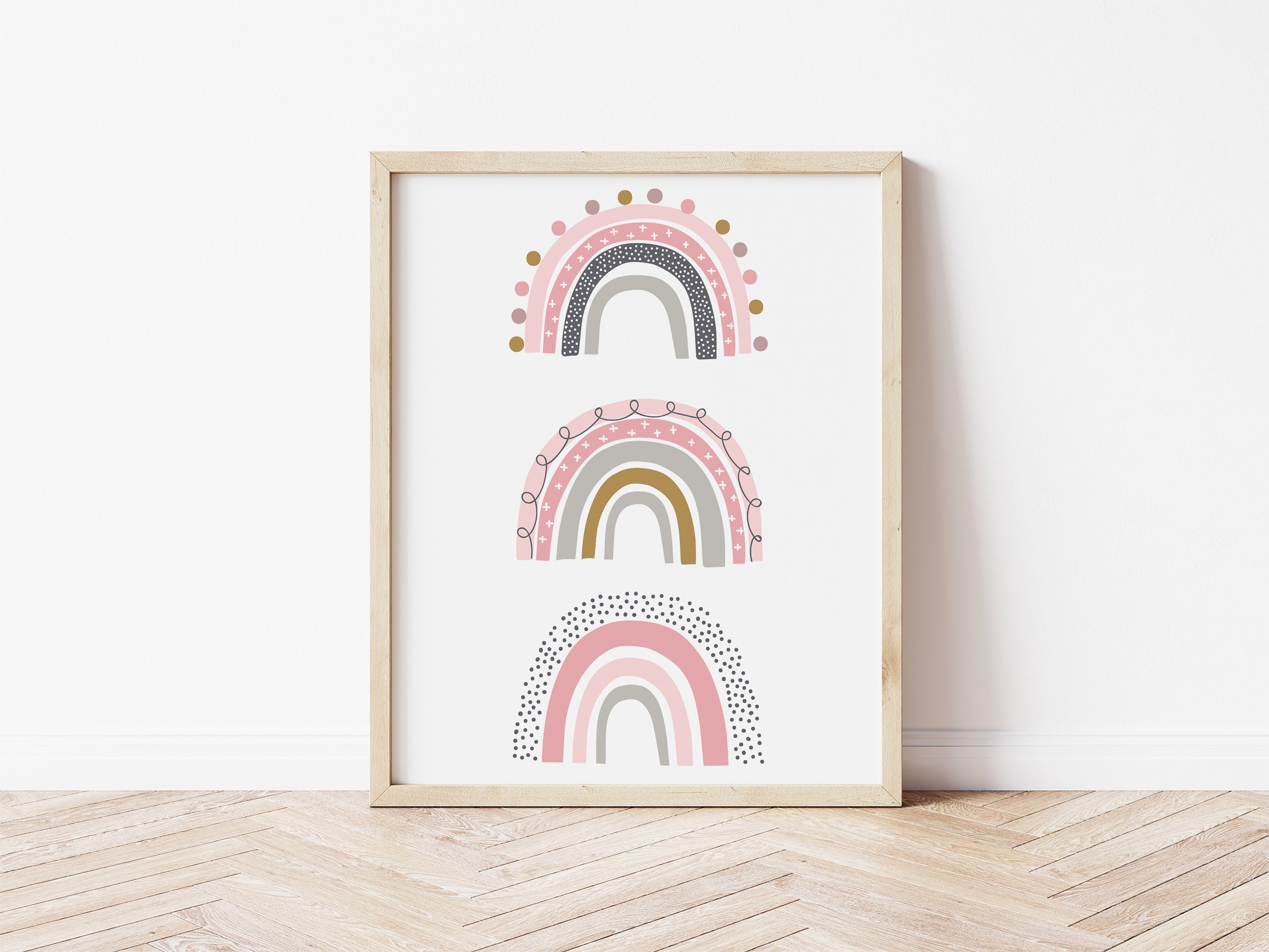 Rainbow Nursery Wall Art Rainbow Printable Girls Rainbow Etsy