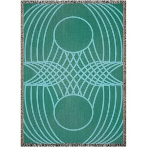 Art Deco Webdecke Grün