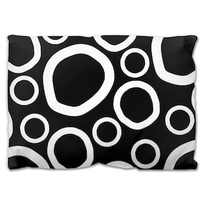 Outdoor Spots Print Pillow Black And White