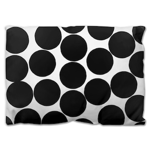 Outdoor Dots Print Pillow Black And White 14 X 20&quot;