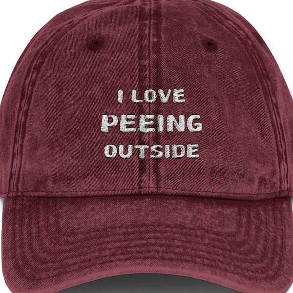 Funny Gift for Man, Embroidered Cap, I Love to Pee Outside, Golf Hat, Outdoor Enthusiast, Unique Gift, Father's Day Gift, Mother's Day Gift