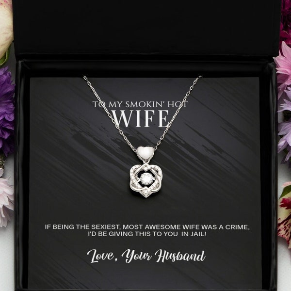 Gift for Wife, Smokin Hot Wife, Necklace for Wife, Lawyer Wife, Police Wife, Birthday Gift, Valentine Gift, Wife Anniversary, I Love My Wife
