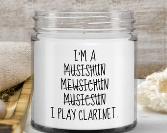 Funny clarinet player gifts, funny clarinet candle, clarinet, birthday, appreciation gifts, band gifts, orchestra gift idea, gag gift