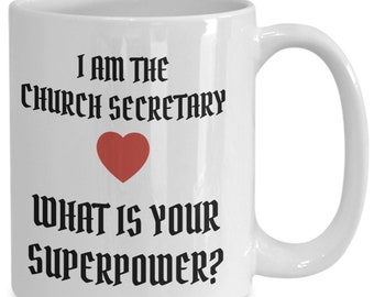 Gift Mug for Church Secretary, Administrative Assistant Gift, Church Secretary, Appreciation Gift, Birthday Gift, Office Gift from Staff