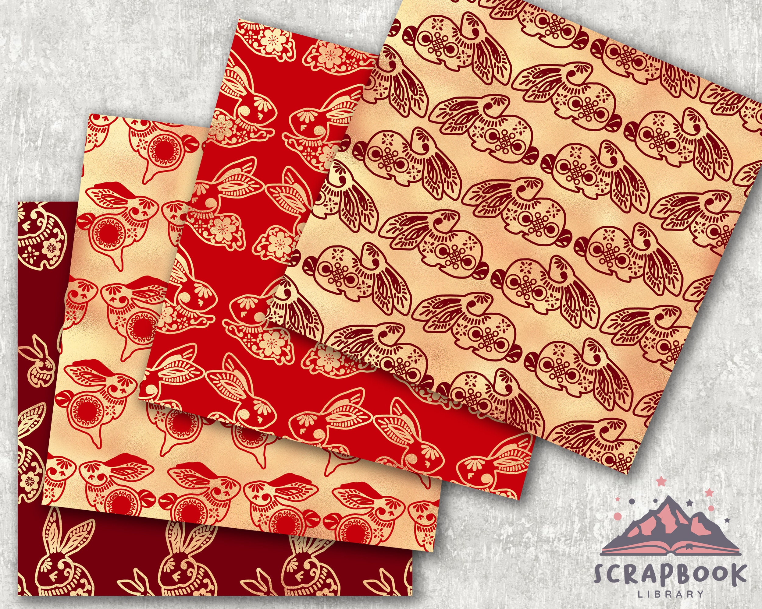 Chinese Zodiac Rabbit Ornaments Paper, Asian Bunny Pattern, Authentic ...