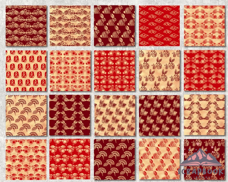 Chinese Zodiac Rabbit Ornaments Paper, Asian Bunny Pattern, Authentic ...