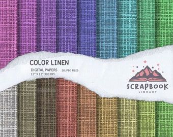 Color Linen Digital Paper,Linen Pattern Paper,Scrapbook linen paper,Rainbow Linen Background Image Print,Rainbow Linen Paper,Linen Texture