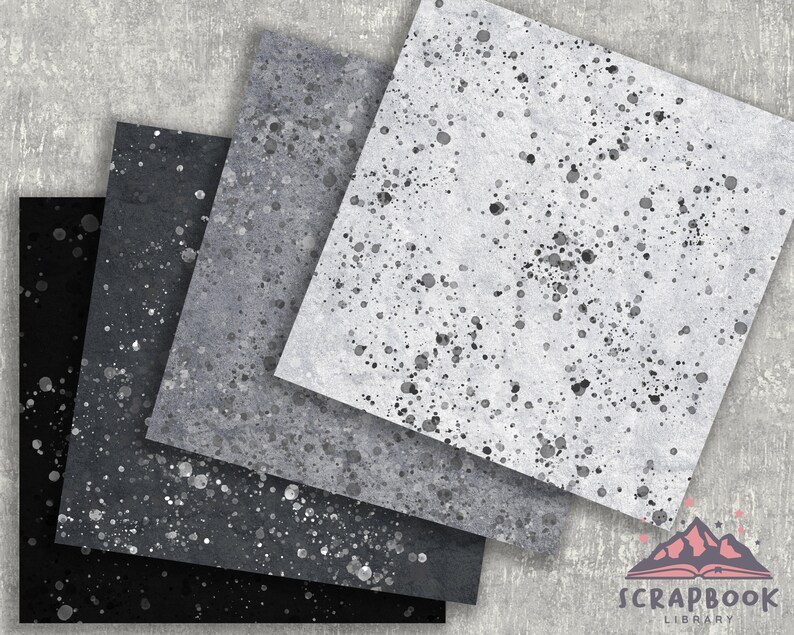 Gray Shades Color Textures, Watercolor Splashes Pattern, Cool Grey Tone ...