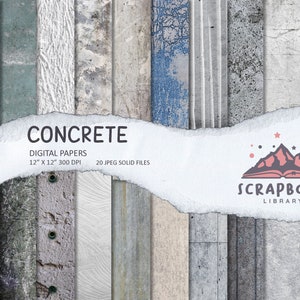 Digital Concrete Paper, Concrete Paper, Concrete Backgrounds, Stone ...