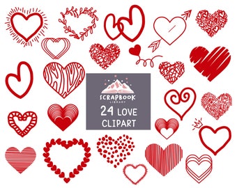 24 Love clipart, Love pattern, Love design Svg,Dfx,Png,Vector,Digital Cutting File Graphic Design, Love texture, Heart Shape, Heart clipart