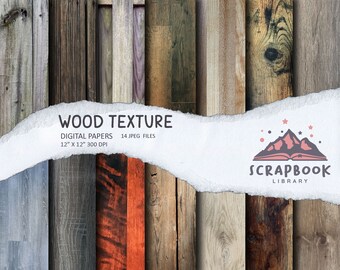 Papel digital de texturas de madera, Papel de madera rústica, Papel de álbum de recortes imprimible, Fondos de tablones de madera, Patrón de madera, Madera natural, Madera neutra