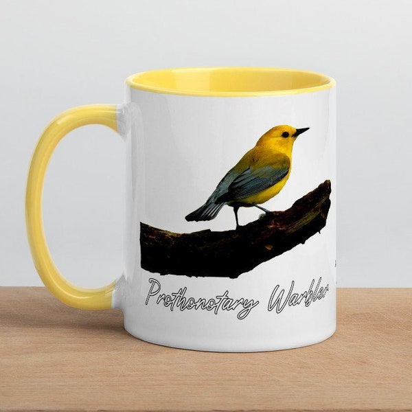 Prothonotary Warbler Coffee Mug, Bird Lover Gift, Bird Watcher, Custom Photo Mug, Bird Coffee Mug, Gift for Men and Women