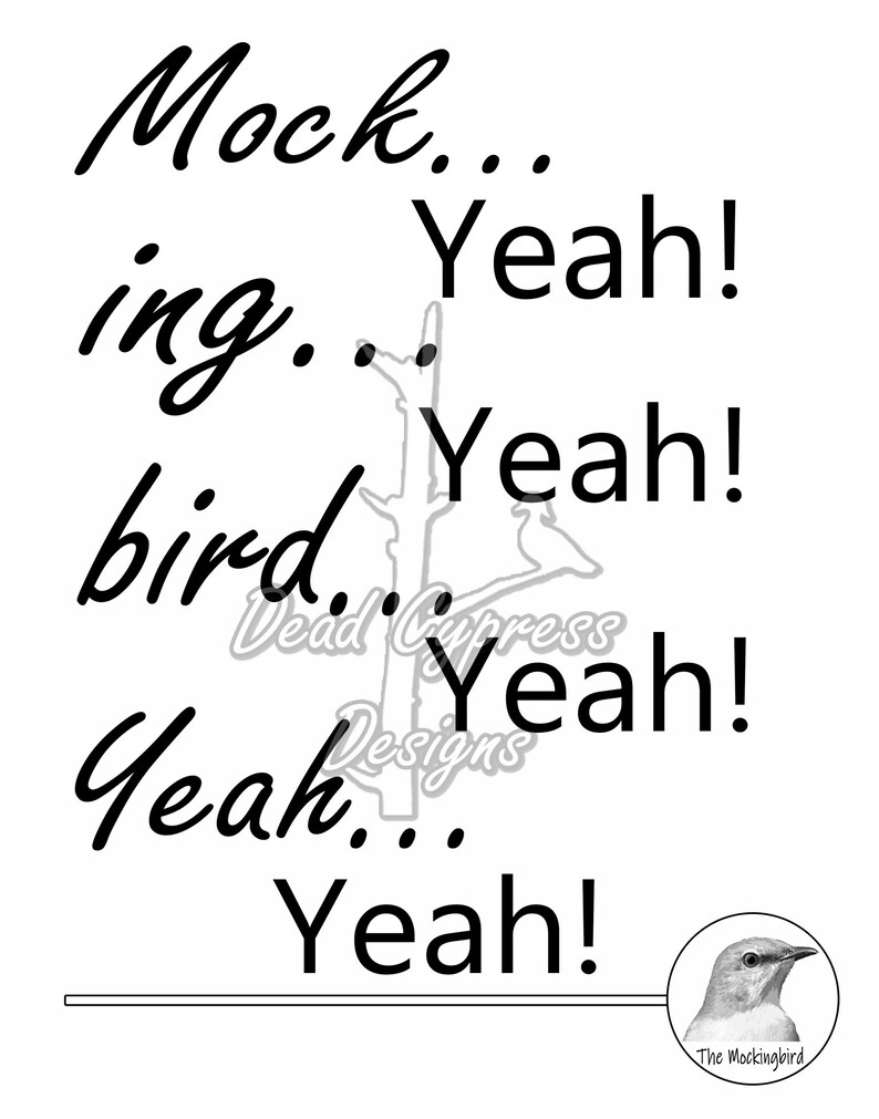 Mockingbird's Words Wall Art Dumb and Dumber Mockingbird Etsy