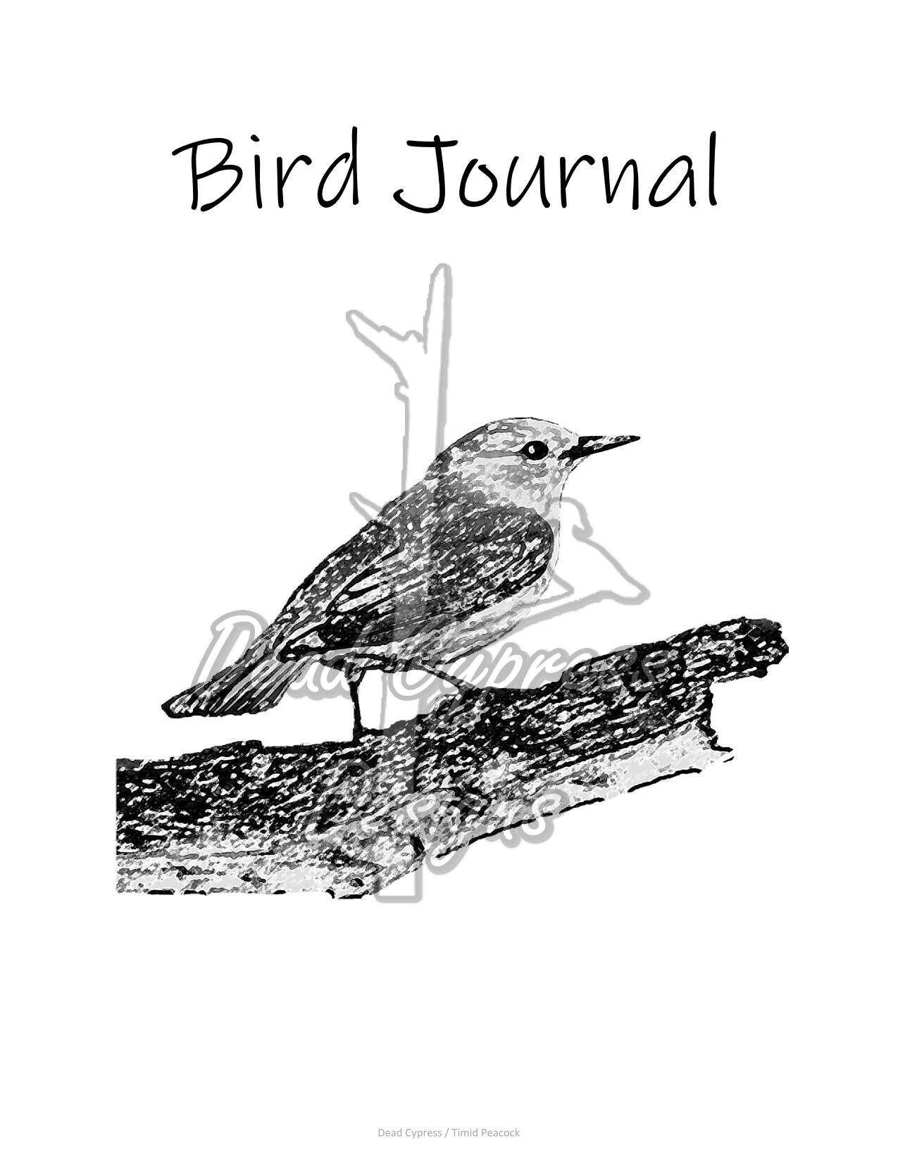 Bird Journal Printable PDF Bird Logbook Bird Watching Bird | Etsy