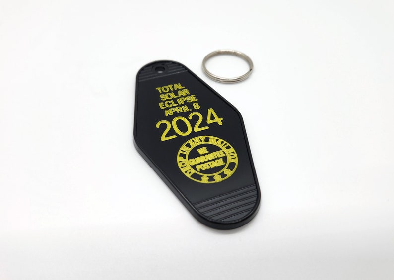 Eclipse 2024 Key Tag Total Solar Eclipse Motel Hotel Keychain Astronomy