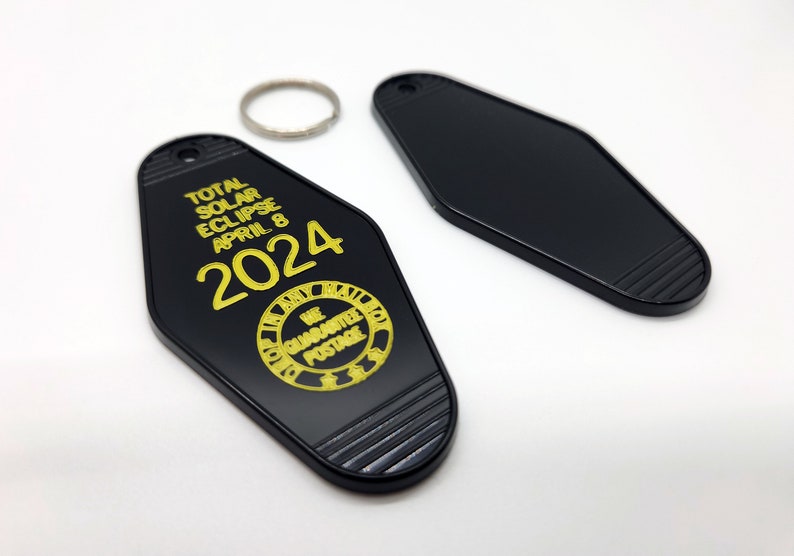 Eclipse 2024 Key Tag Total Solar Eclipse Motel Hotel Keychain Astronomy