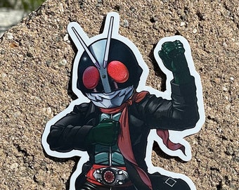 Shin Kamen Rider No. 2 Matte/Glossy Holographic Finish Vinyl Sticker