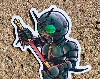Kamen Rider Shadow Moon Holographic Finish Vinyl Sticker