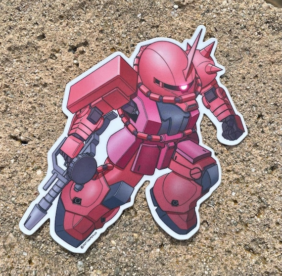 MS-06S Char's Zaku II Matte Mirror Finish Vinyl Sticker