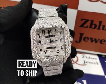 Iced Out Cartier Watch - Etsy Australia