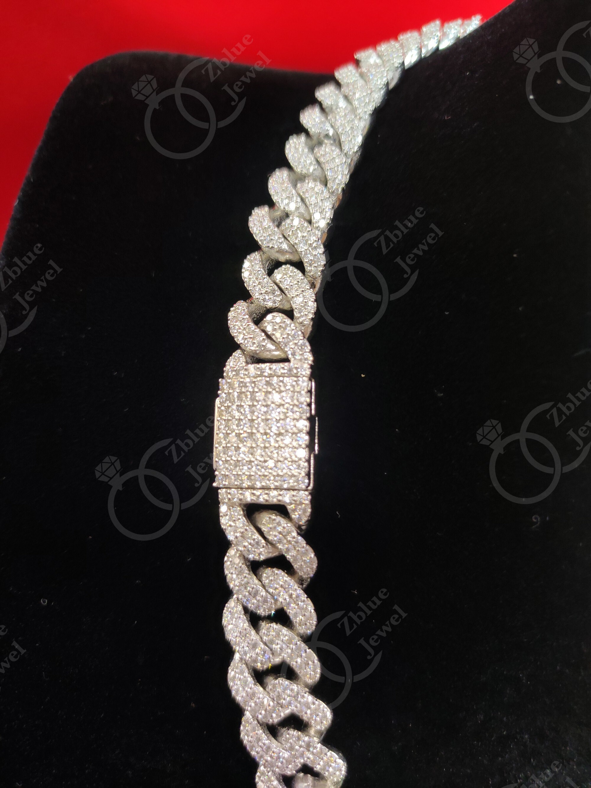 VVS Moissanite Diamond Cuban link Chain 12 MM Hip Hop Miami Etsy