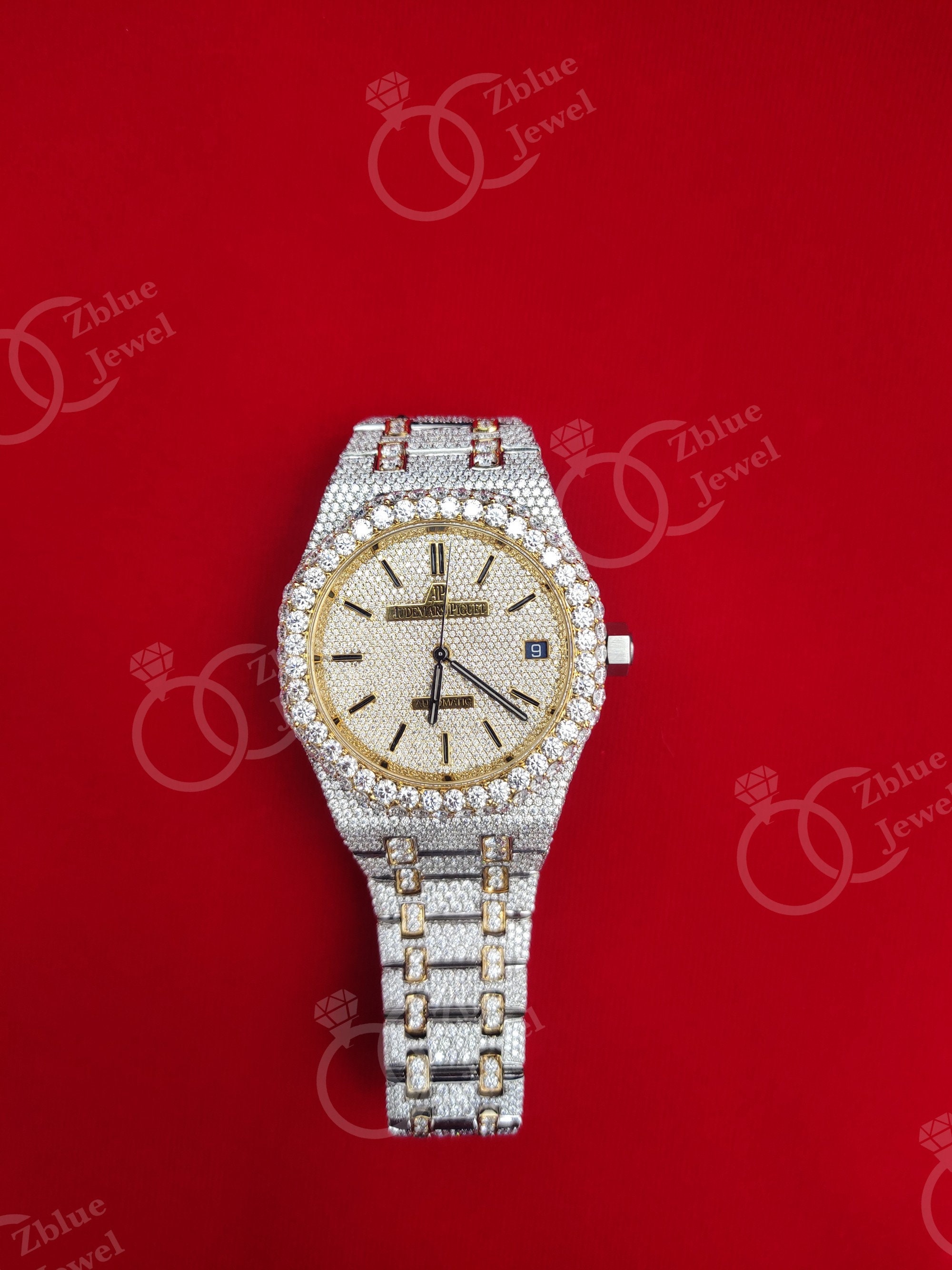VVS Moissanite Diamond Watch Iced Out Moissanite Studded | Etsy