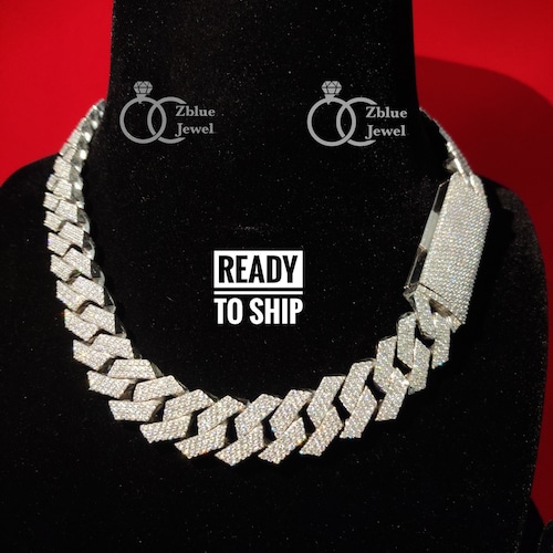 VVS Moissanite Diamond Cuban Link Chain 