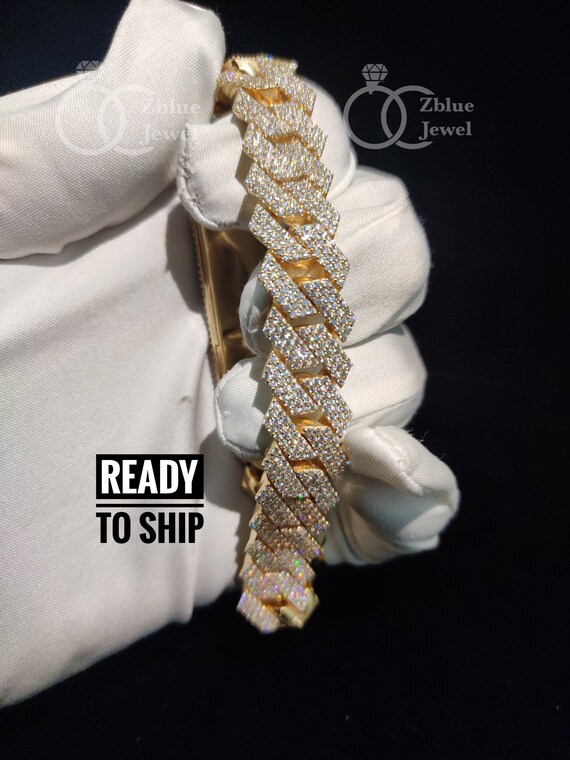 13 MM VVS Moissanite Iced Out Cuban 