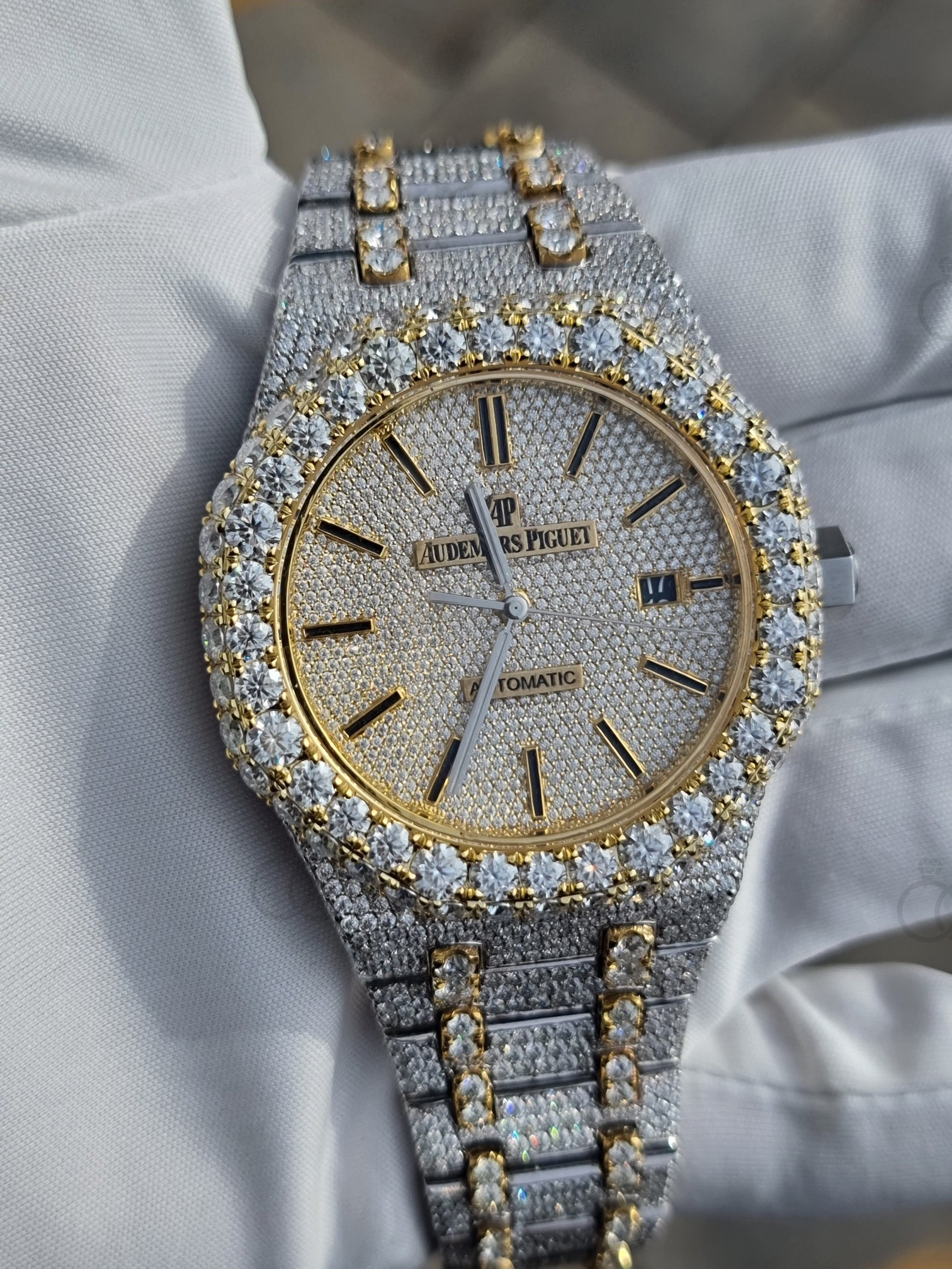 VVS Moissanite Diamond Watch Iced Out Moissanite Studded Etsy