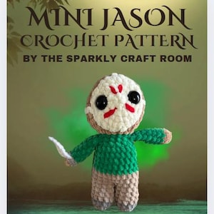 Halloween Scary Guy, Jason Voorhees, Freitag der 13te, Häkelanleitung, Low-Sew Amigurumi Anleitung
