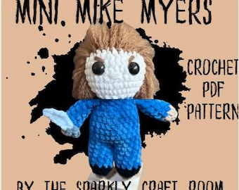Halloween Scary Guy, Mike Myers, Halloween, Low-Sew Amigurumi Instructions, Crochet Pattern