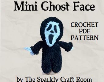 Halloween Scary Guy, Ghost Face, Scream, Istruzioni per Amigurumi a basso punto, Modello all'uncinetto