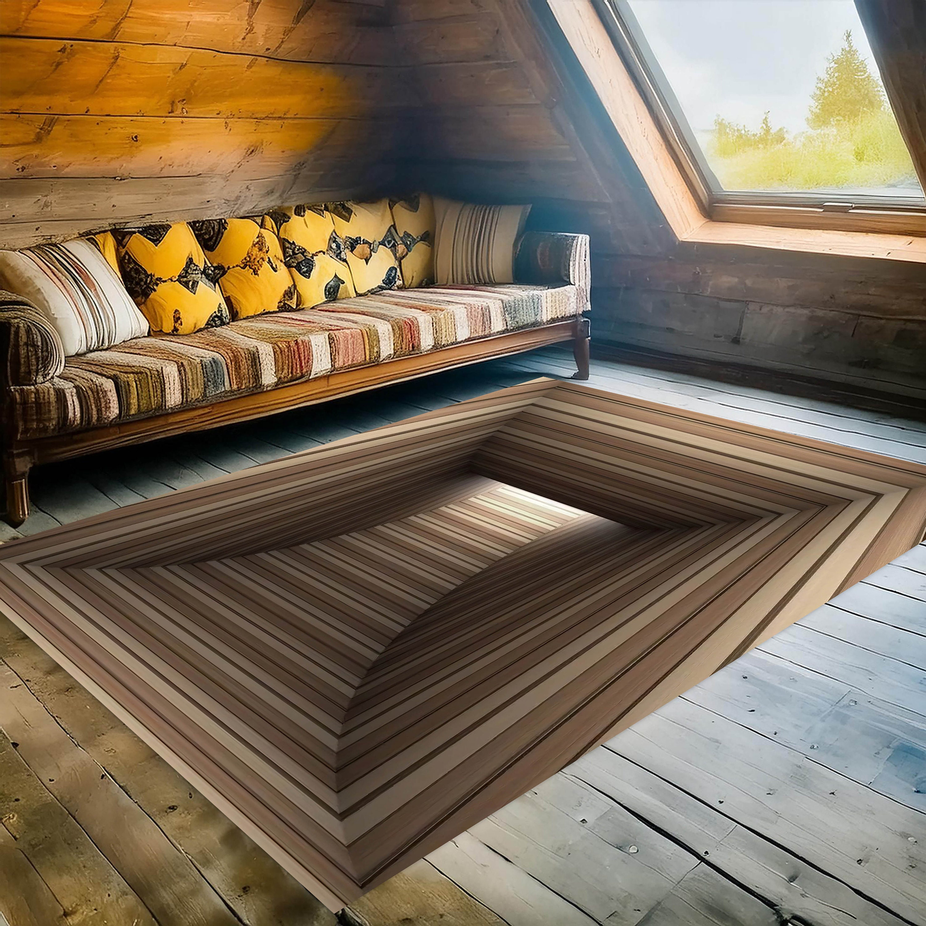 Visual Effects Rugs Tunnel Rug for Optical Room, Illusion Rug, Optical Rug, Joke Rug ...