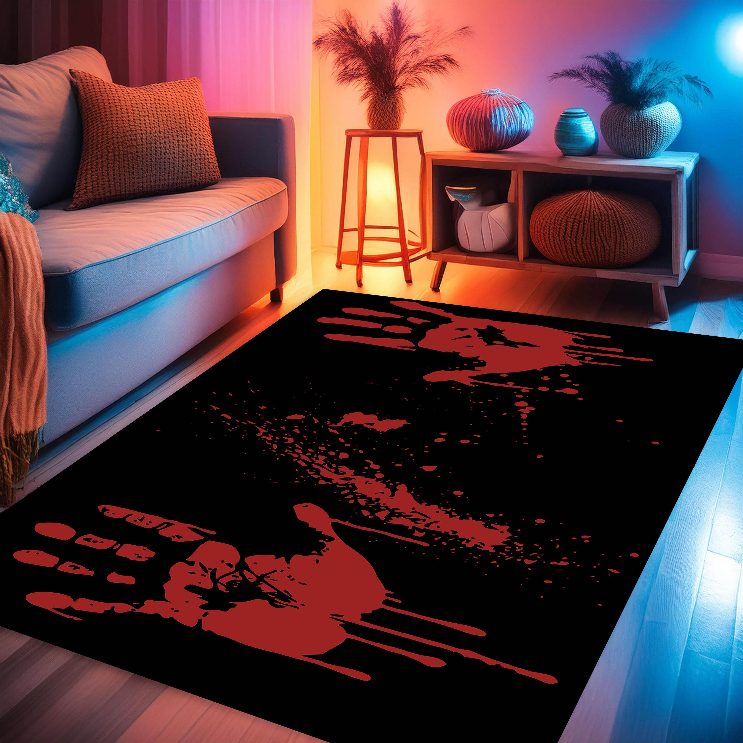 Halloween Duschvorhang-Set – Gruselige Badezimmer-Deko Mit Blutigen Händen & Geistern