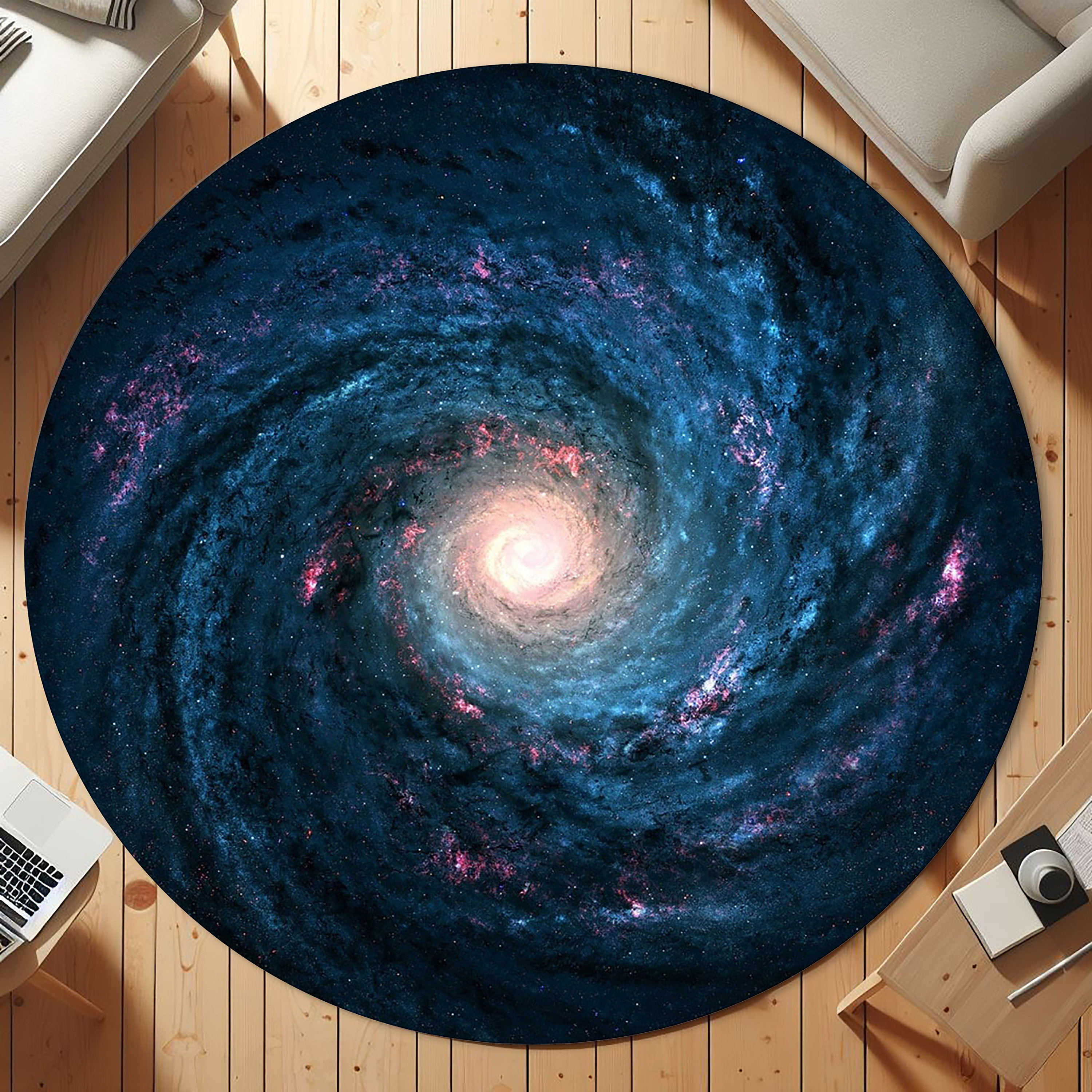 Milkyway Photo Rug for Space Room, Space Photo Rug, Planet Rug