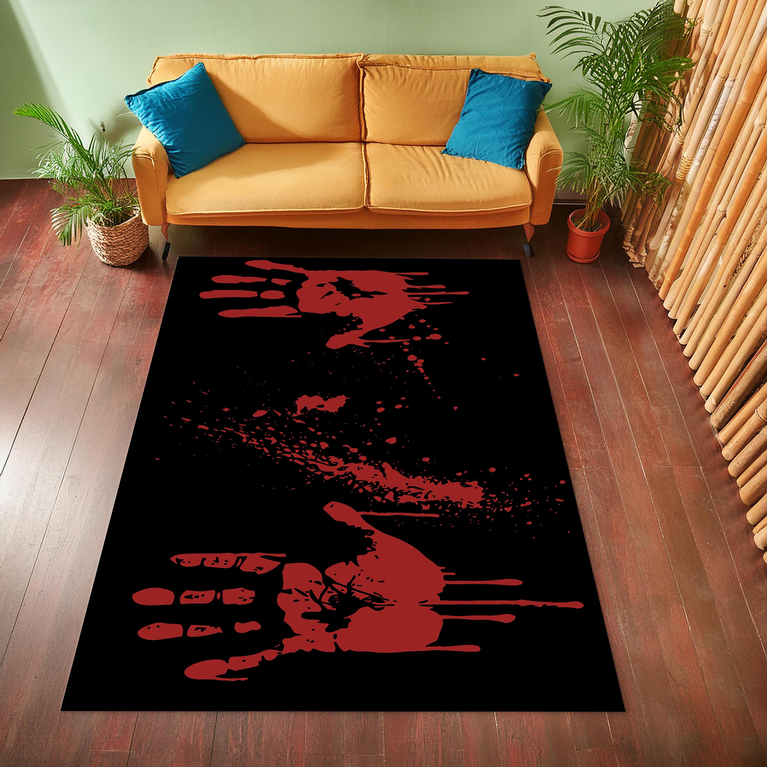 Halloween Duschvorhang-Set – Gruselige Badezimmer-Deko Mit Blutigen Händen & Geistern