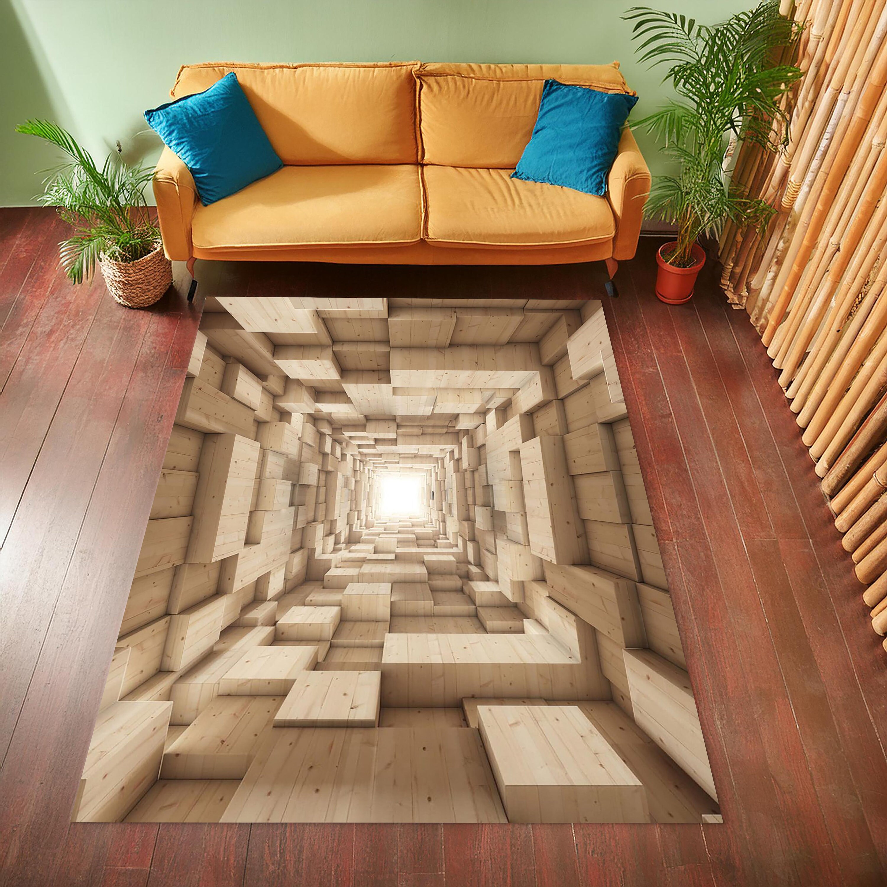 Visual Effects Rugs Tunnel Rug for Optical Room, Illusion Rug, Optical Rug, Joke Rug ...