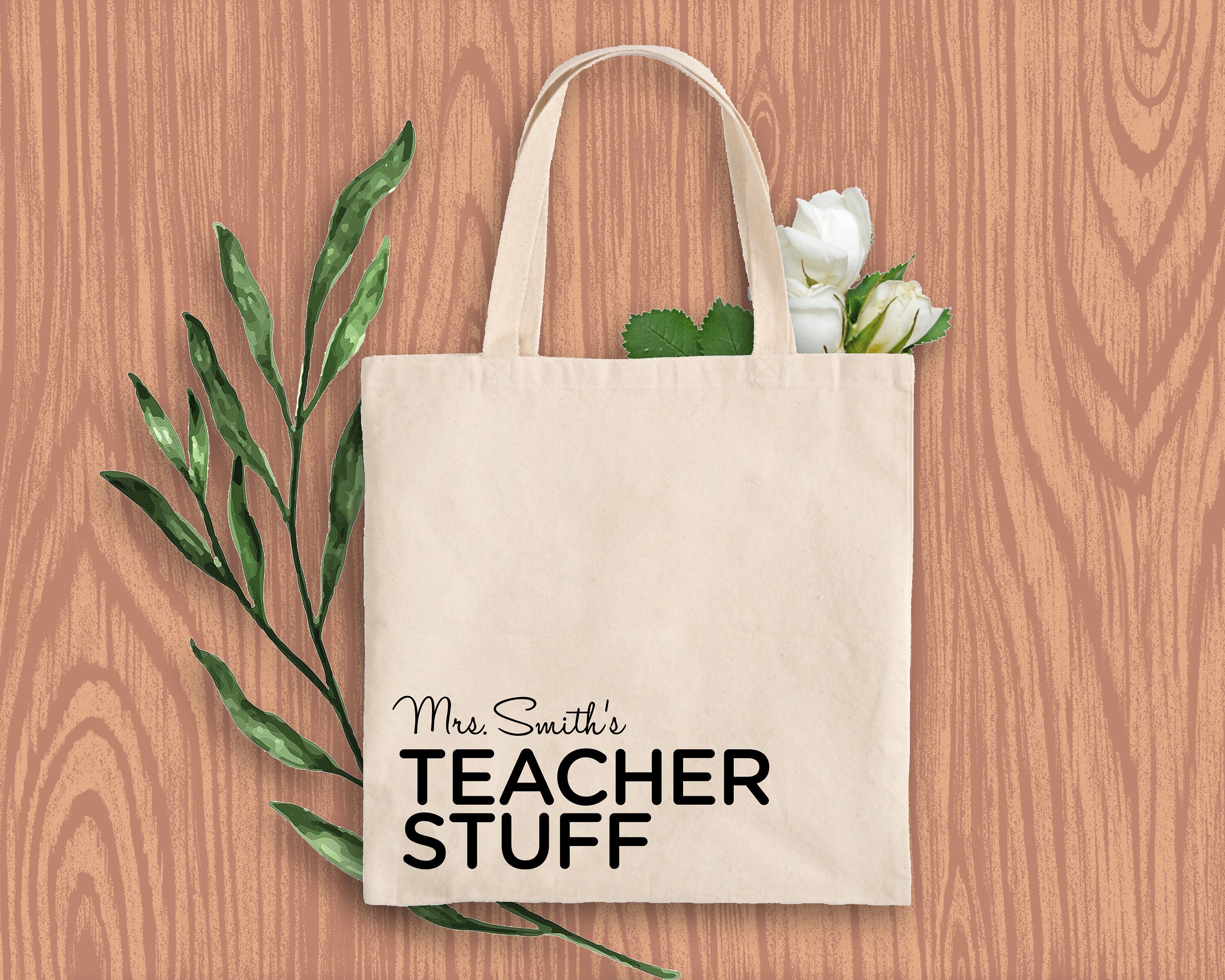 Teacher Canvas Tote Personalized Custom Teacher Totes Etsy