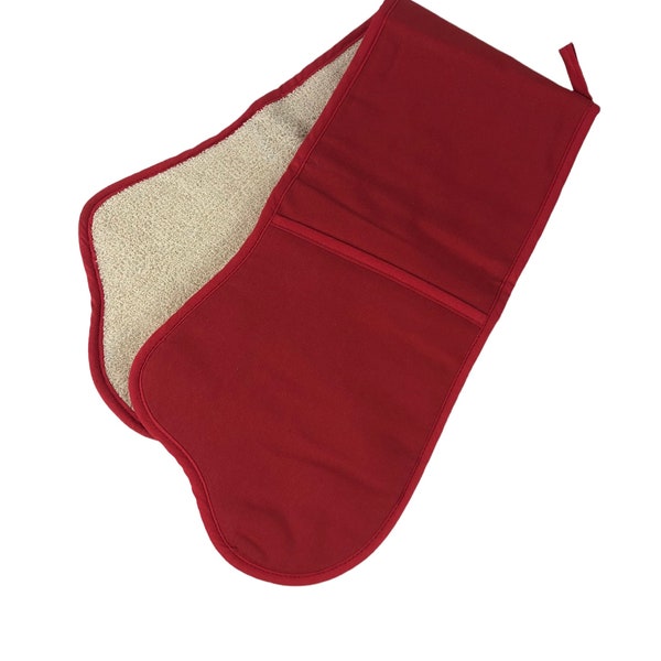 Red Double Thumb Oven Glove 100% Cotton - The Norfolk Sewing Company