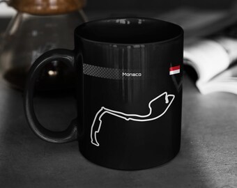 Taza F1 con diseño del Gran Premio de Mónaco, regalos de F1 para amantes de los coches, recuerdos de Moto Gp y F1 de Mónaco