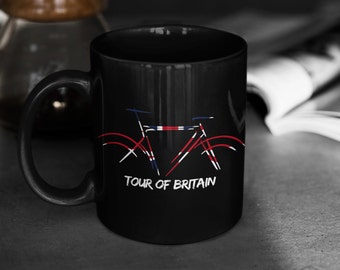 Tour of Britain Cycling Coffee Mug,Road Bike Lover Cyclist Gifts,Bicycle Gifts Bike Mug,Peloton Gifts Cycling Art British Coffee Mug