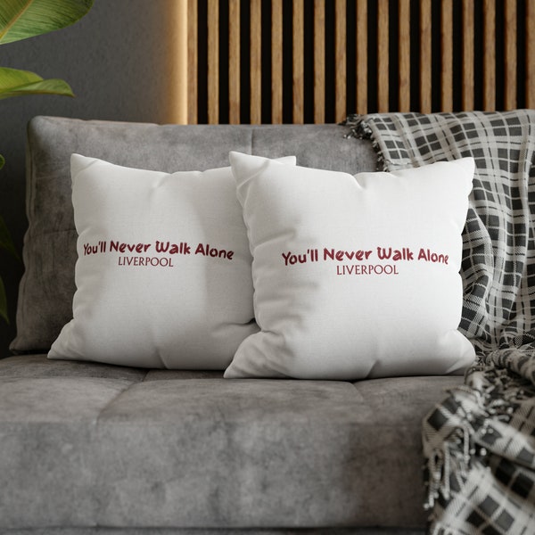 Liverpool Football Pillow,You Never Walk Alone Soccer Pillows,Football Lover Gift Anfield Decorative Pillow (Pillow not included)