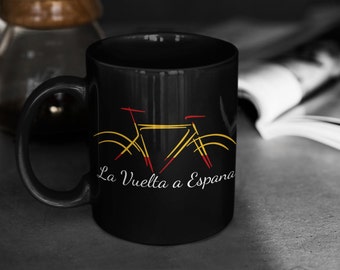 Vuelta A Espana Cycling Coffee Mug,Road Bike Lover Cyclist Gifts,Bicycle Gifts Bike Mug,Peloton Gifts Cycling Art Spain Mug