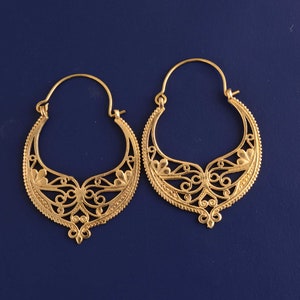 Handmade Hoop Brass Earrings, Boho Jewelry, Brass Hoops, Unique Statement Earrings, Minimalist Jewelry, Gift for Her, Brass Hoop Earrings