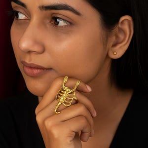 Bohemian Gift , Rings For Women , Scorpion Handmade Ring , Scorpion Jewelry , Vintage Gold Scorpion Rings, Scorpio Astrology Jewelry