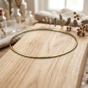 Handcrafted Brass Bangle Set: Boho Stacking Jewelry