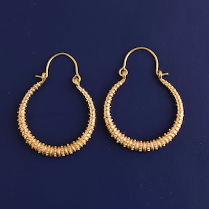 Hoop Bohemian Earrings, Gift For Women, Hoop Earrings, Mandala Earrings, Ethnic Earrings, Tribal Gold Brass Earrings, Boho Jewelry