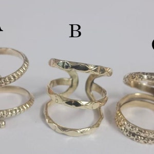 Arthritis finger Splint for Bending Sideways lateral Deviation Sterling Silver 925 , Brass Or Copper Ring for Ehlers Danols , Stackable Ring