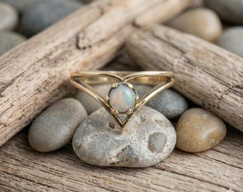 Oval Fire Opal Brass Ring: Chevron Sterling Silver Wedding Ring